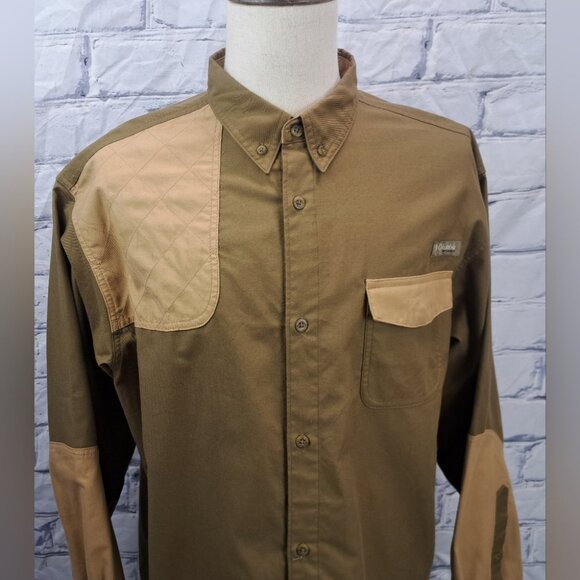 Columbia Men's Sharptaill II Shirt Olive Brown Sahara PHG Hunting Omni Shield XL - Picture 1 of 14